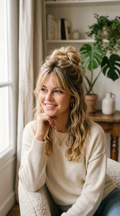 The Half-Up Brigitte Bardot Inspired Style