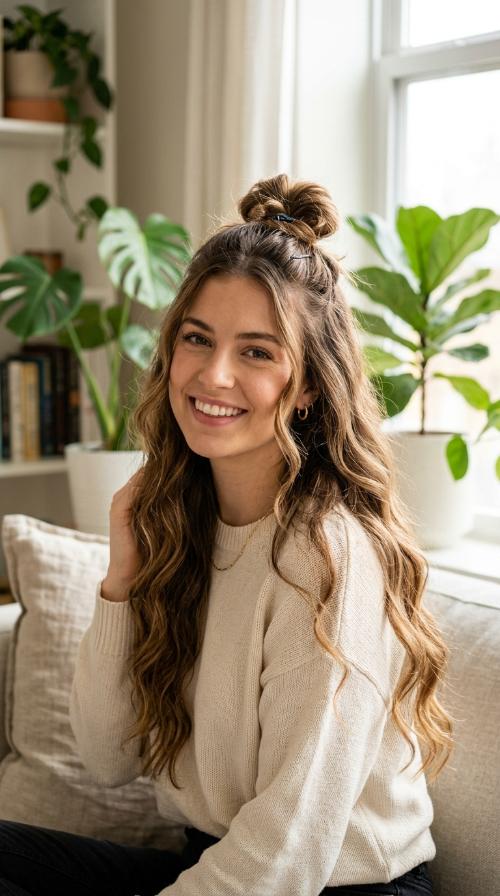 The Half-Up Top Knot