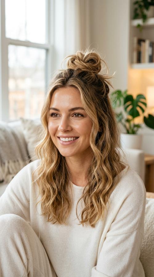 The Half-Up Top Knot