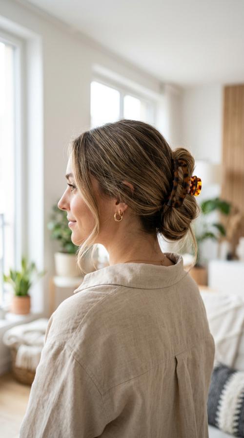 The Low Bun with Claw Clip