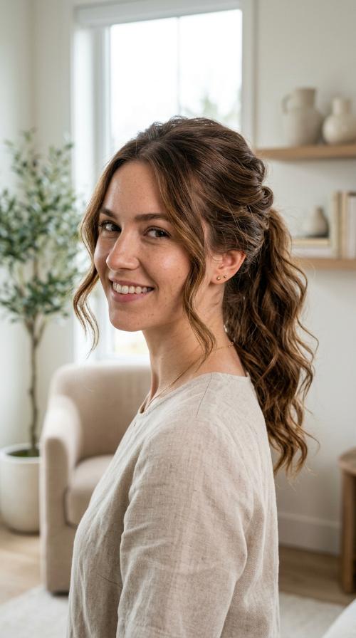 The Messy French Twist Pony