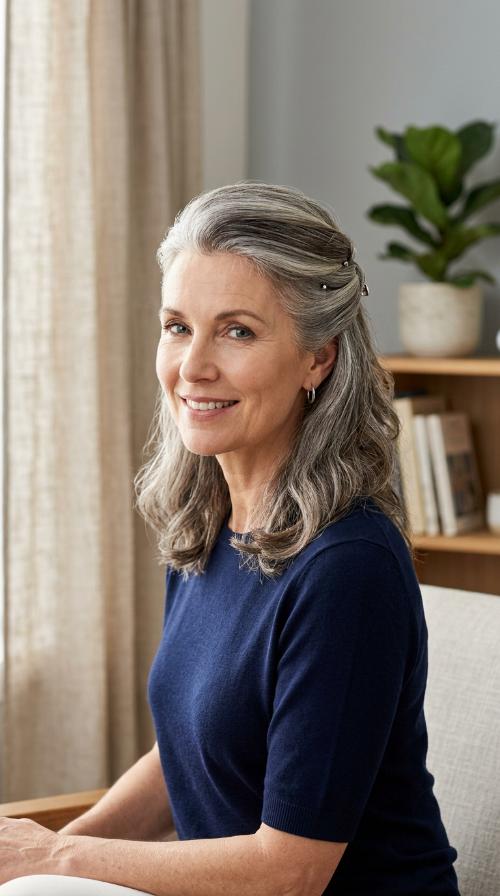 The Polished Half-Updo