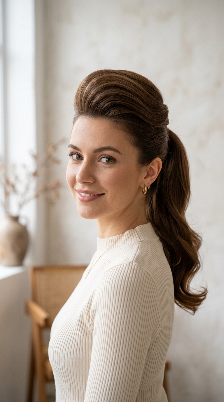 The Pompadour Ponytail