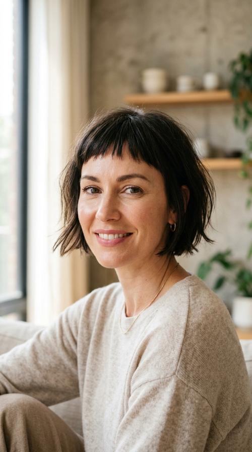 The Razor-Cut Bob with Micro Fringe