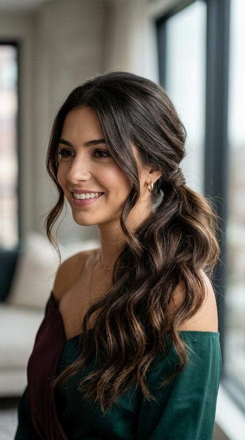 The Romantic Side-Swept Ponytail