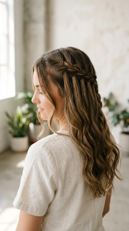 The Romantic Waterfall Braid