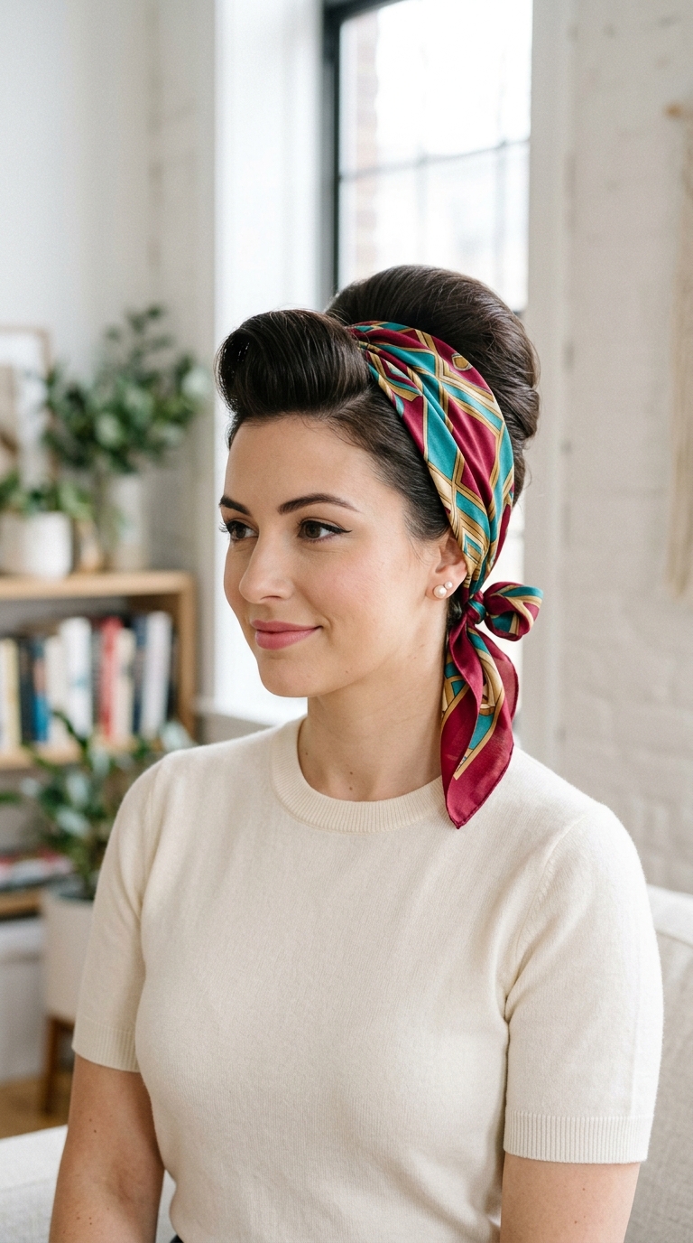 The Scarf-Wrapped Updo