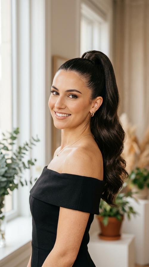 The Sky-High Sleek Ponytail