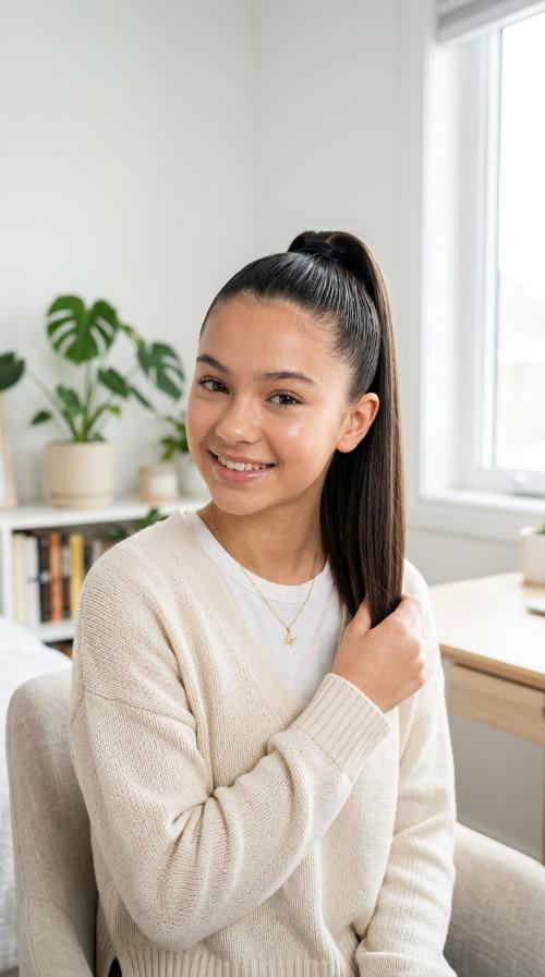 The Sleek High Ponytail
