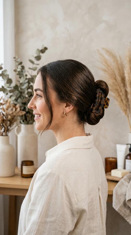 The Sleek Low Claw Clip Bun