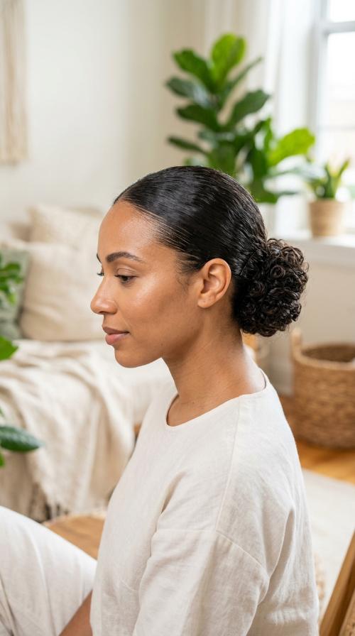 The Slicked-Back Low Bun