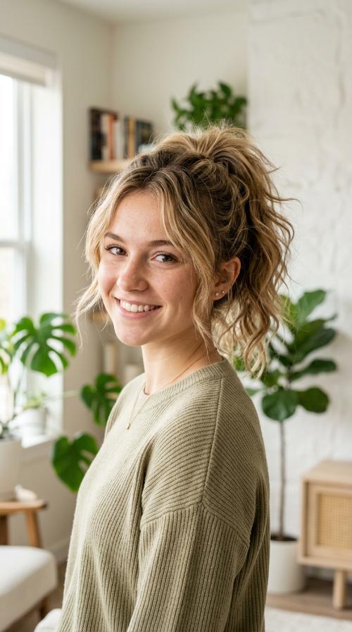 The Textured Shag Ponytail
