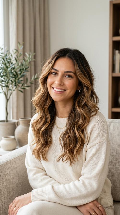 Toffee Tones for Dark Hair