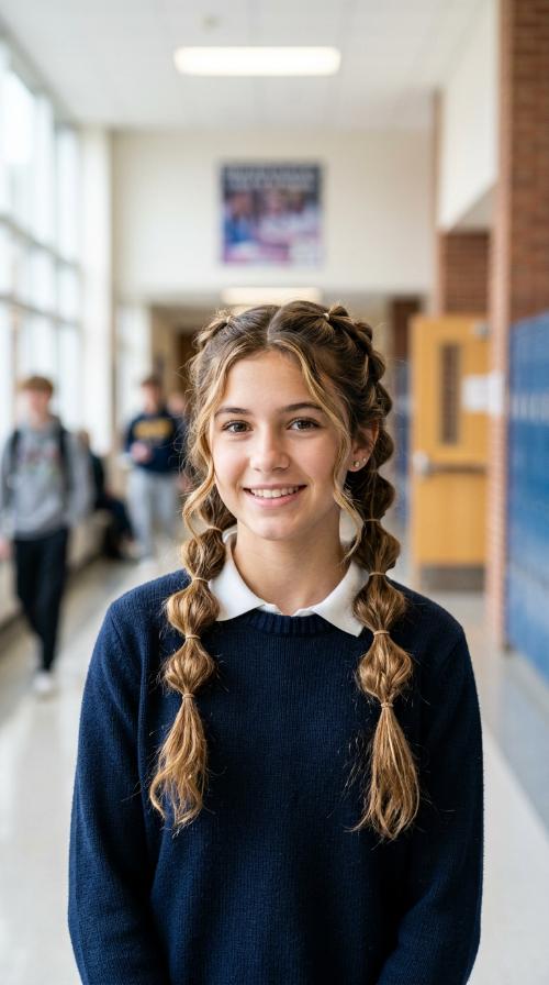 Trendy Bubble Braids