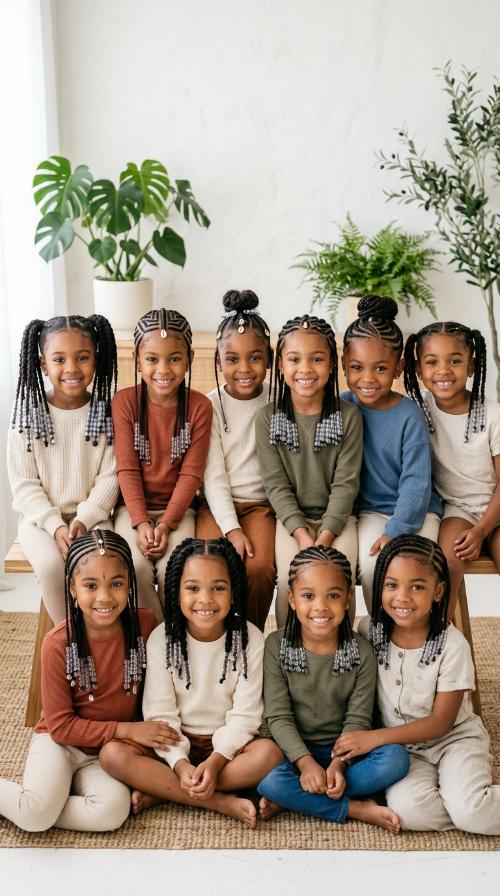 Tribal Braids with Clear Beads