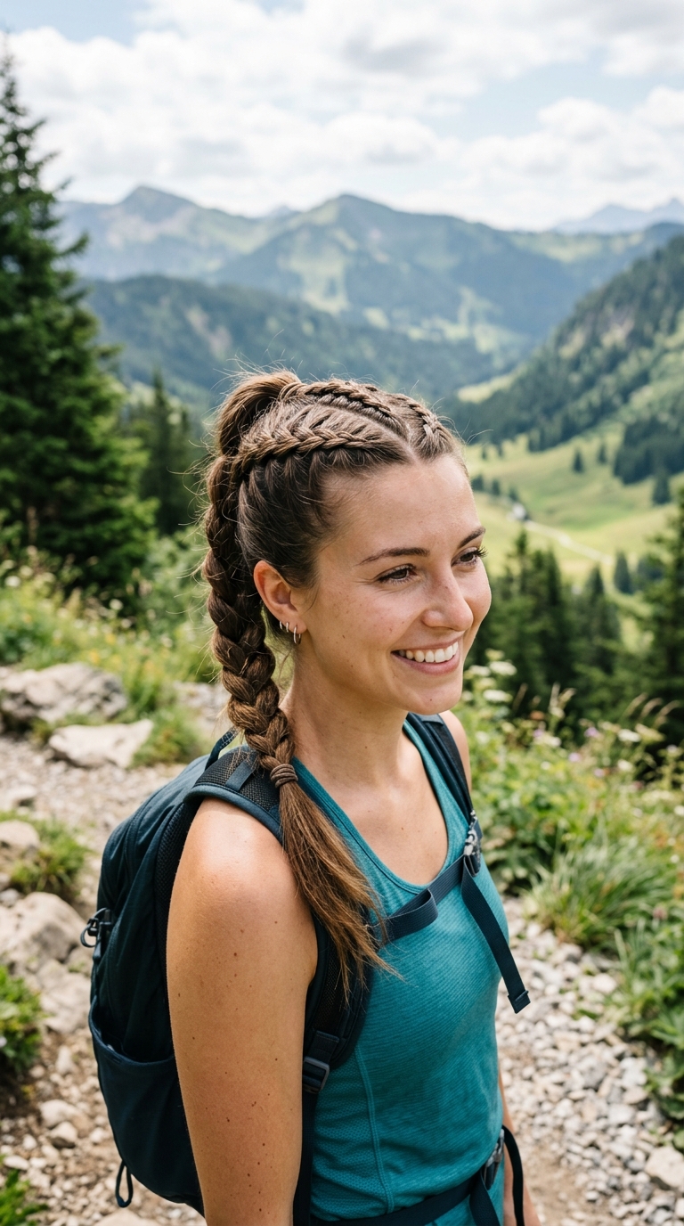 Triple Braided Ponytail