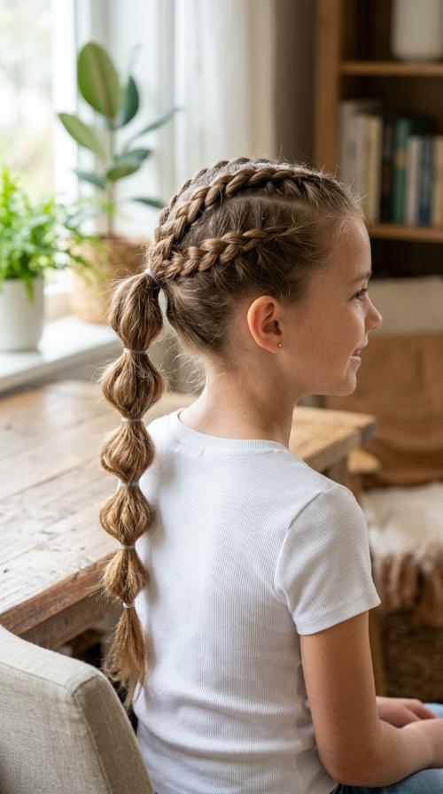 Triple Tiered Bubble Ponytail