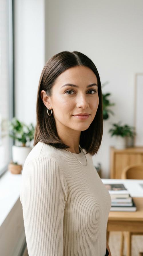 Tucked-Behind-the-Ears Sleek Look