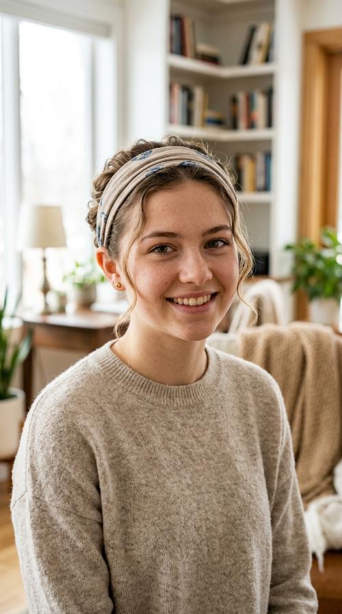 Tucked-In Headband Style
