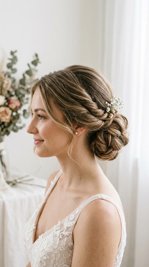 Tucked Under Twisted Low Bun