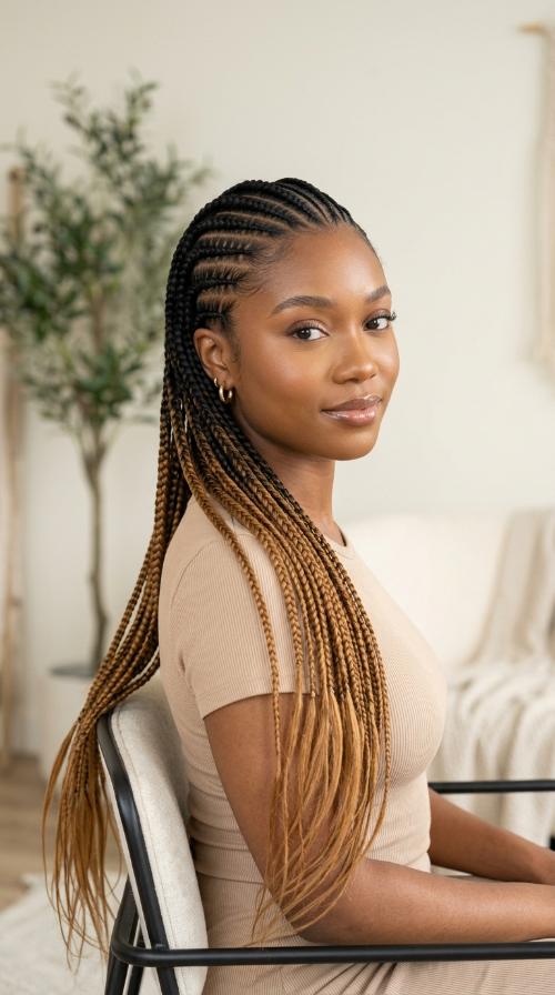 Two-Tone Ombre Stitch Braids