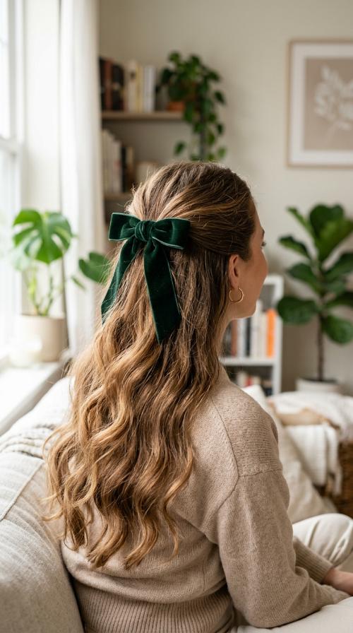 Velvet Ribbon Half-Up Bow