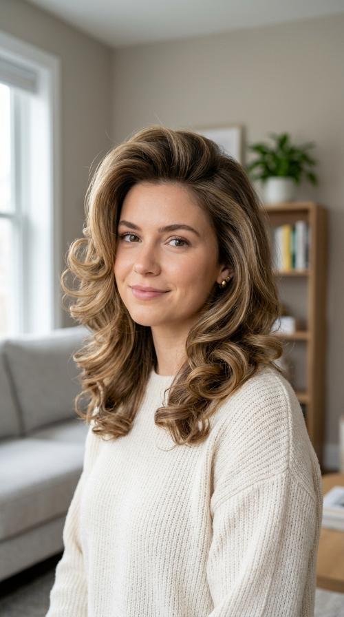 Voluminous Blowout with Round Brush