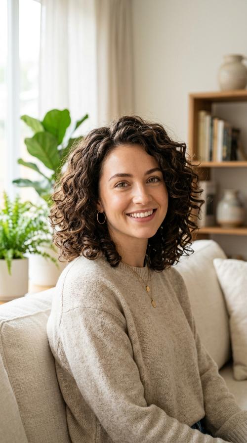 Voluminous Curly Bob