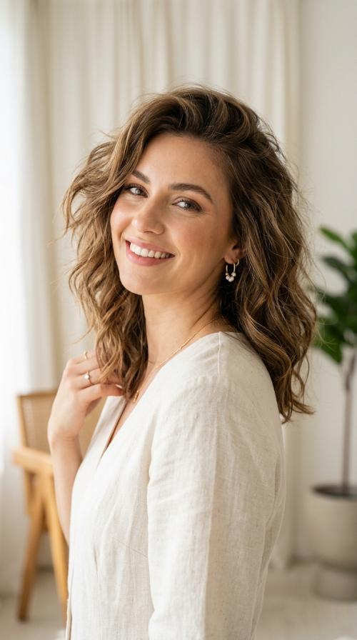 Voluminous Messy Lob