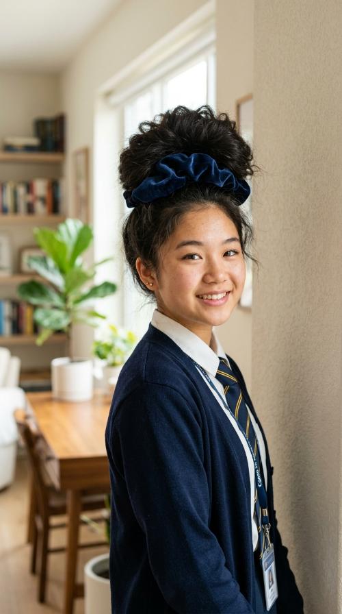Voluminous Scrunchie Bun