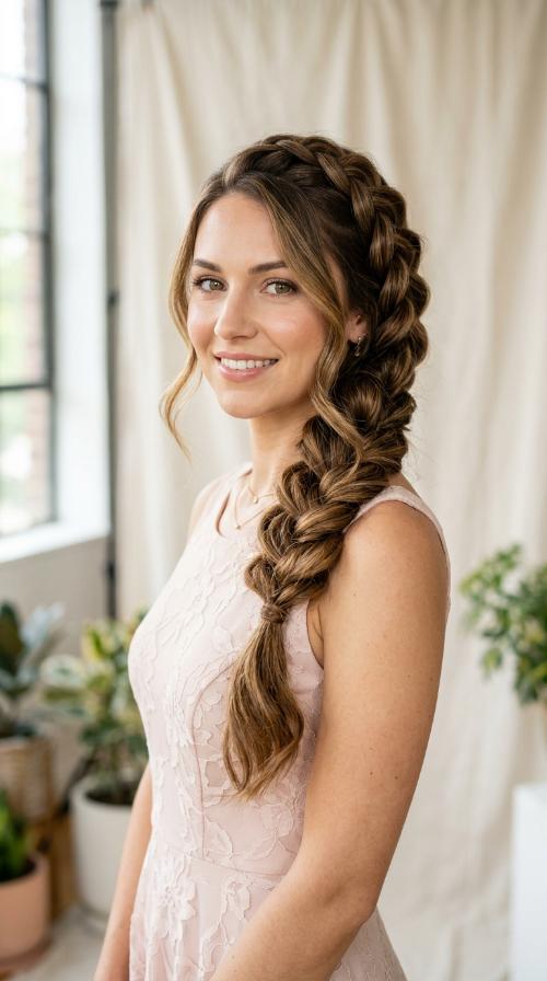 Voluminous Side Braid