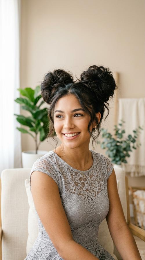Voluminous Space Bun Duo