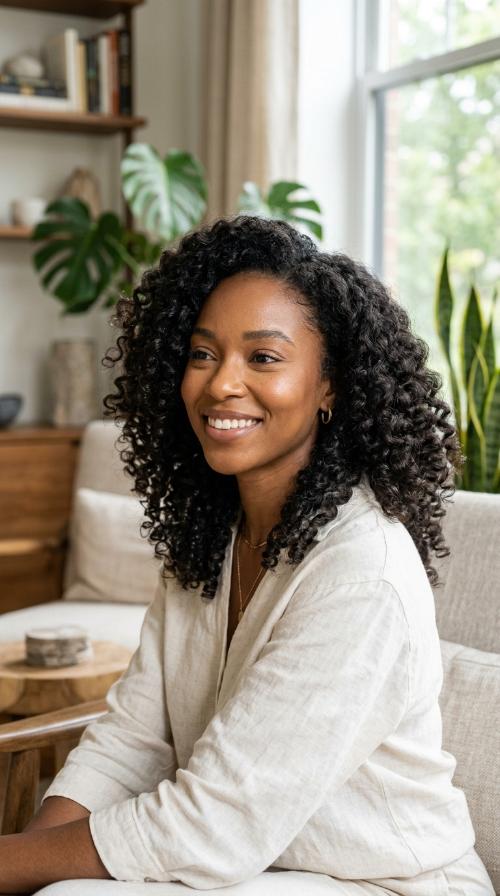 Wand Curls on Natural Hair