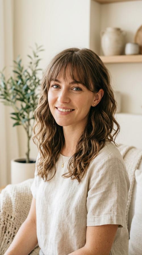 Waves with Wispy Bangs