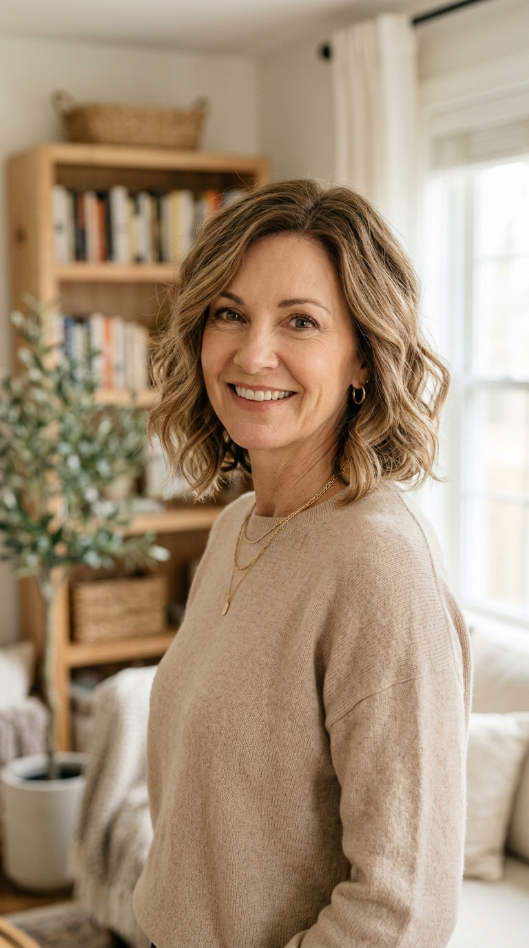Wavy Shoulder-Length Bob