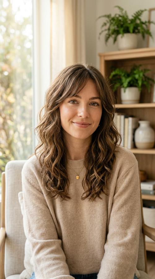 Wavy Shoulder-Length Layers