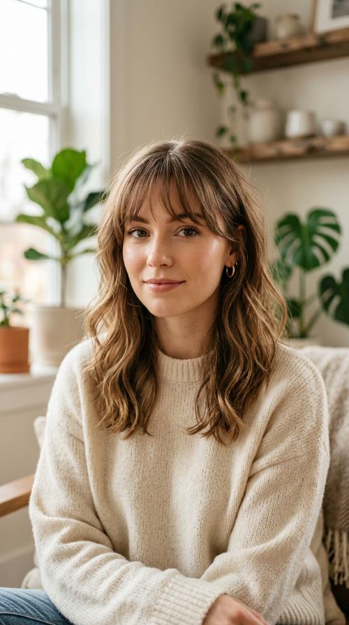 Wispy Bottleneck Bangs