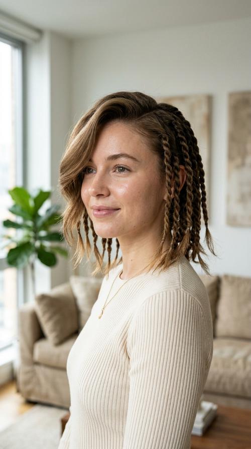 Wispy Ends with Deep Side Part