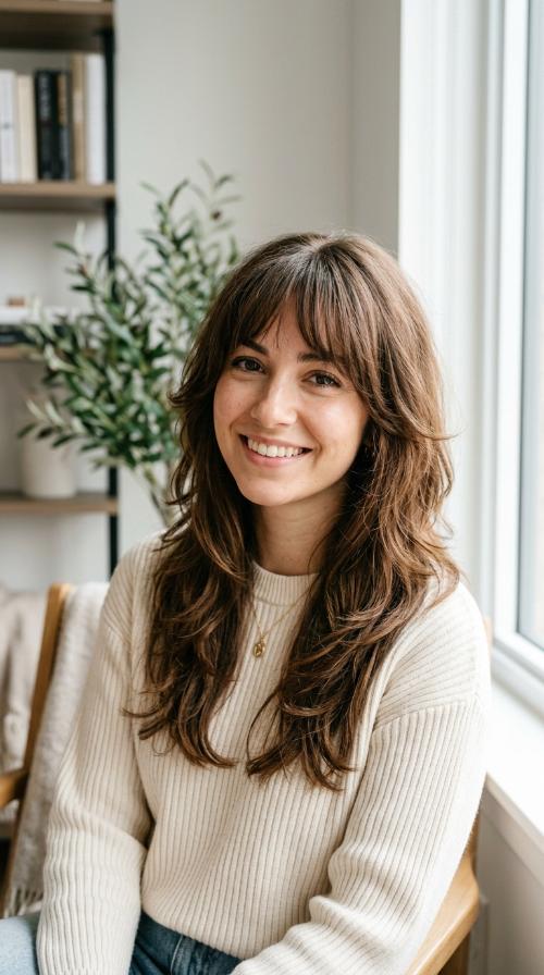 Wispy Fringe with Long Layers