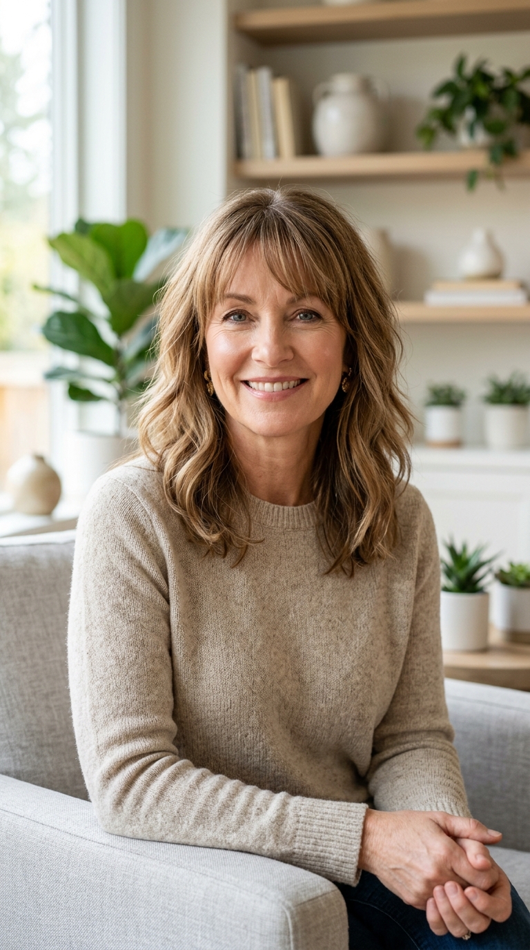 Wispy Fringe with Mid-Length