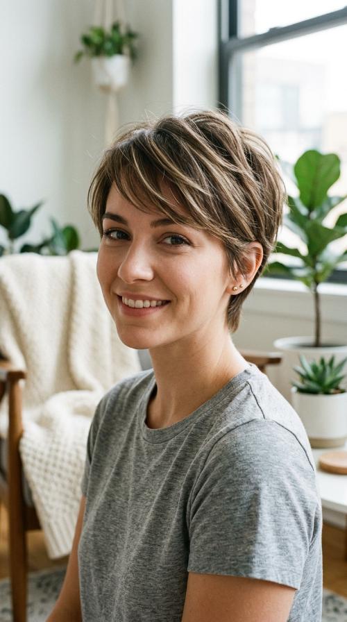 Wispy Layered Pixie