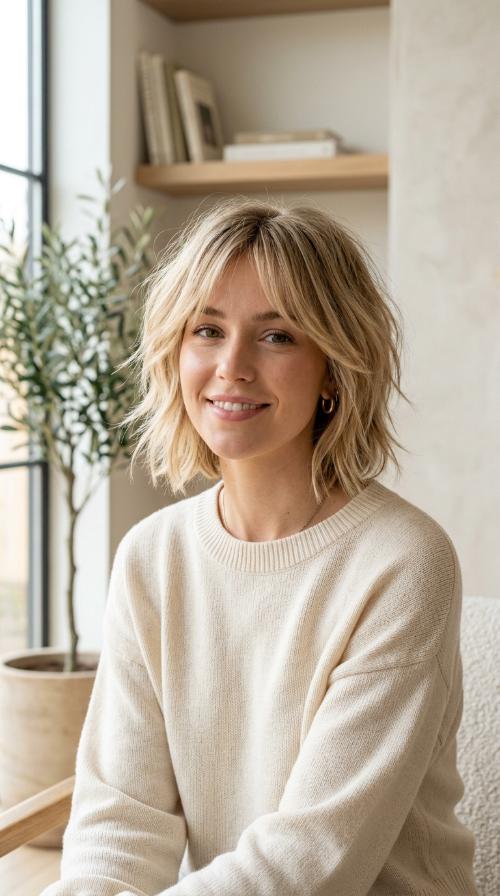 Wispy Shag-Inspired Bob