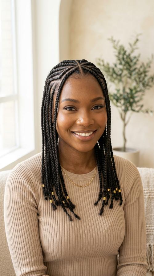 Zig-Zag Part Braids