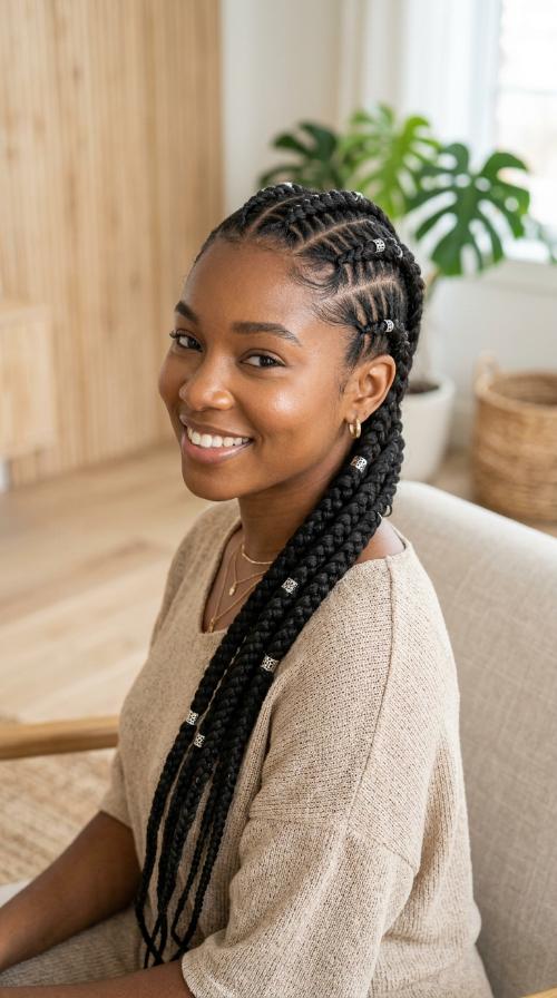 Zig-Zag Quad Braids