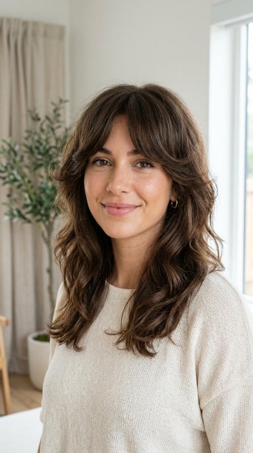 70s-Inspired Voluminous Fringe