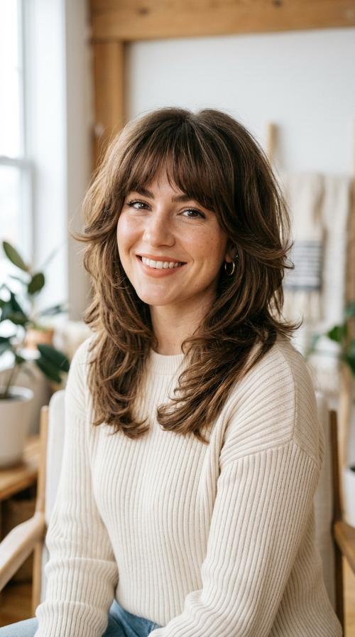 90s Bombshell Layers with Full Fringe
