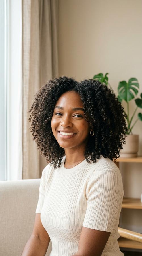 Afro-Inspired Tight Perm