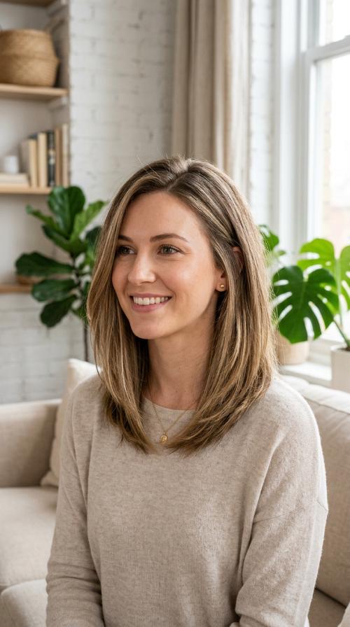 Angled Shoulder-Length Cut