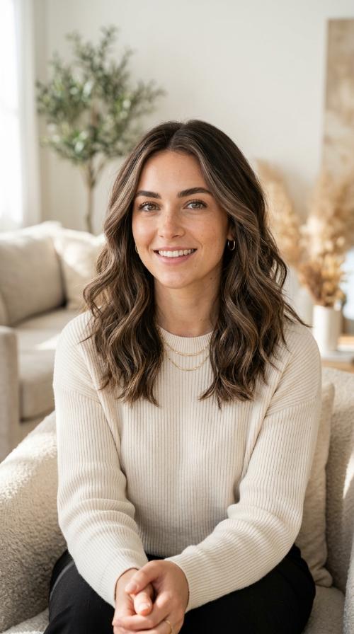 Ash Brown Face-Framing Highlights
