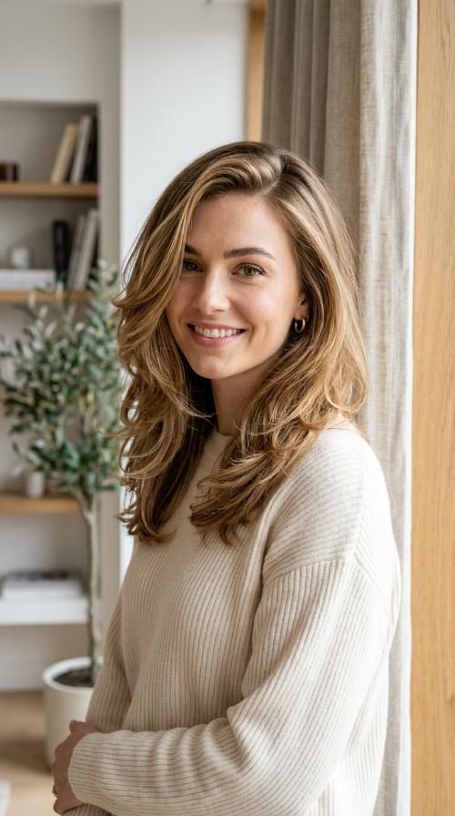 Asymmetric Side-Parted Layers